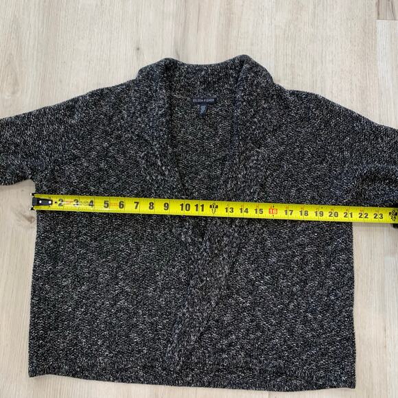 Eileen Fisher Jacket Womens Medium Linen Tweed Sweater Blazer Mesh Heavy Knit - Picture 7 of 10